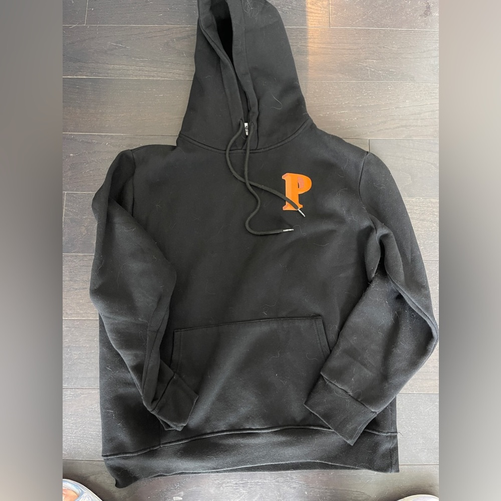 PALACE Black Hoodie with Orange Logo